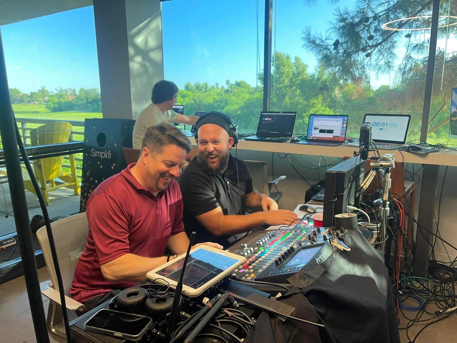 Happy AV technicians audio mixer Phoenix Arizona professional event production Ready AV